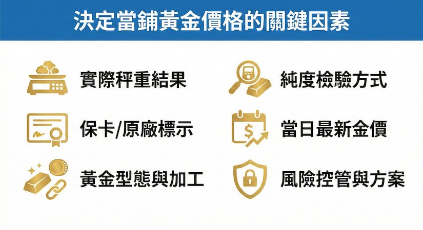 決定當鋪黃金價格的 6 個重點