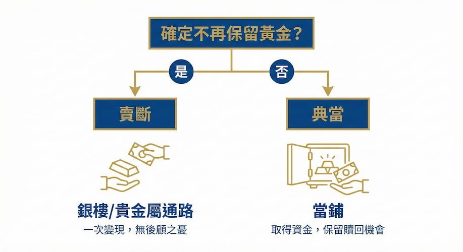 黃金怎麼賣:我該「賣斷」還是「典當」?