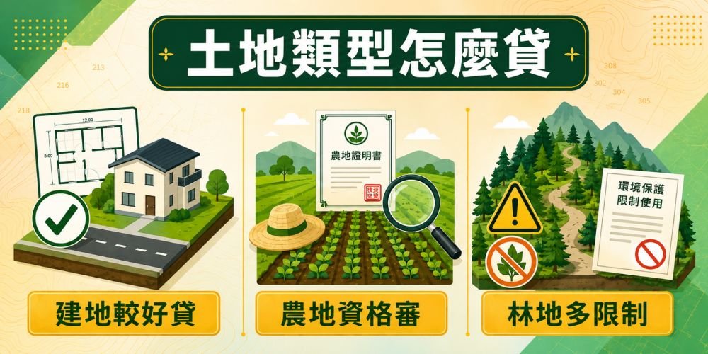 土地貸款常見3大種類