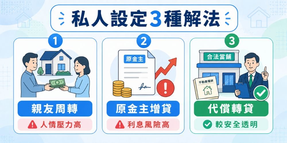 房屋被私人設定的3種解法
