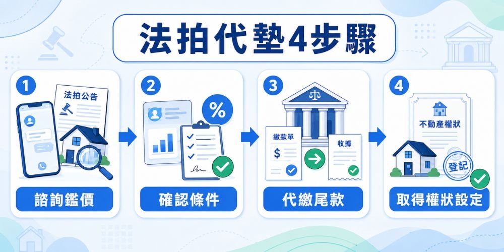 法拍屋代墊申請4步驟