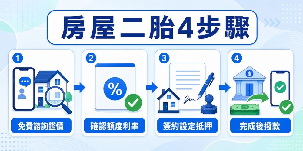 房屋二胎借款4步驟